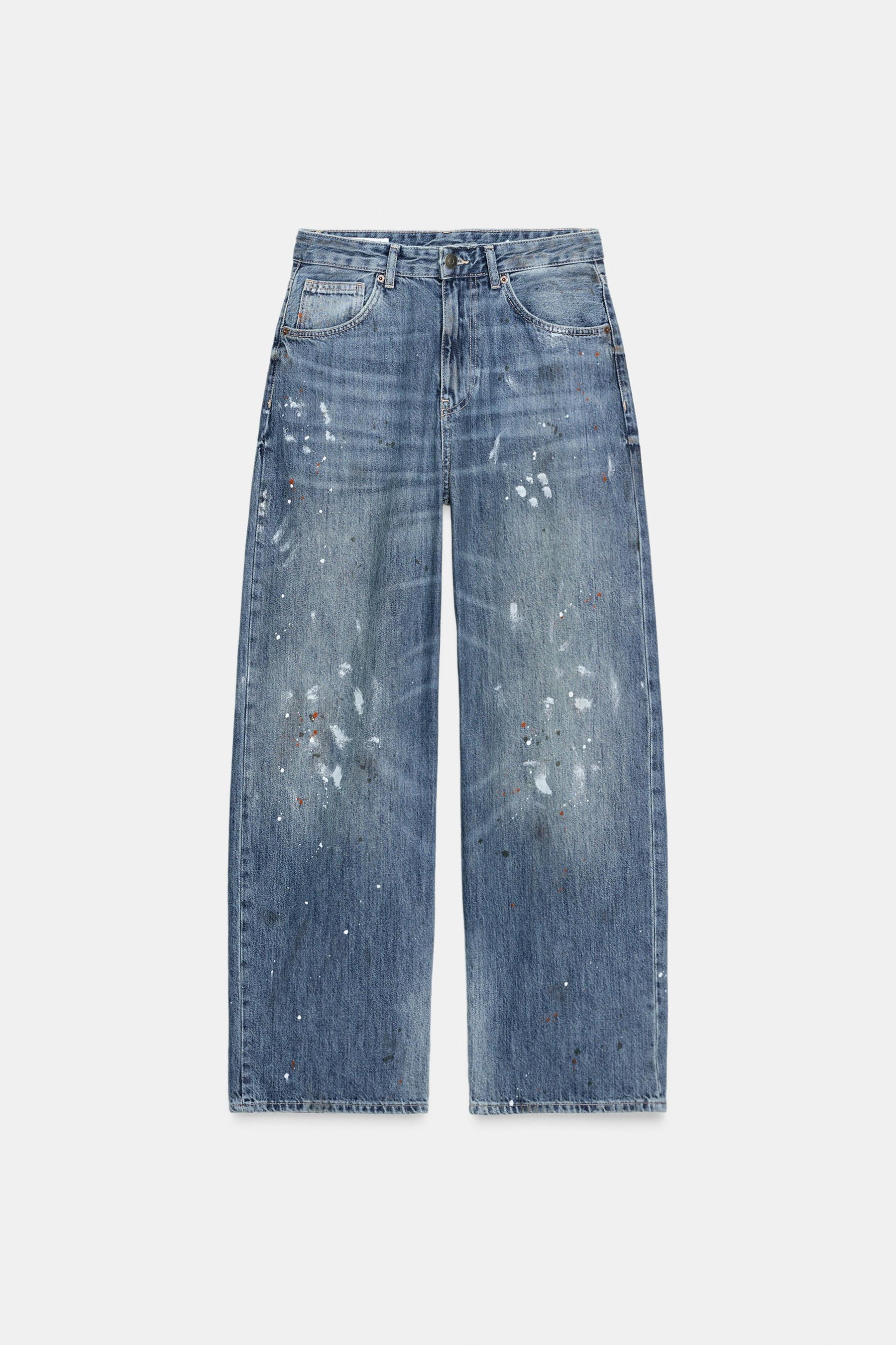 Locker geschnittene, übergroße High-Waist-Jeans