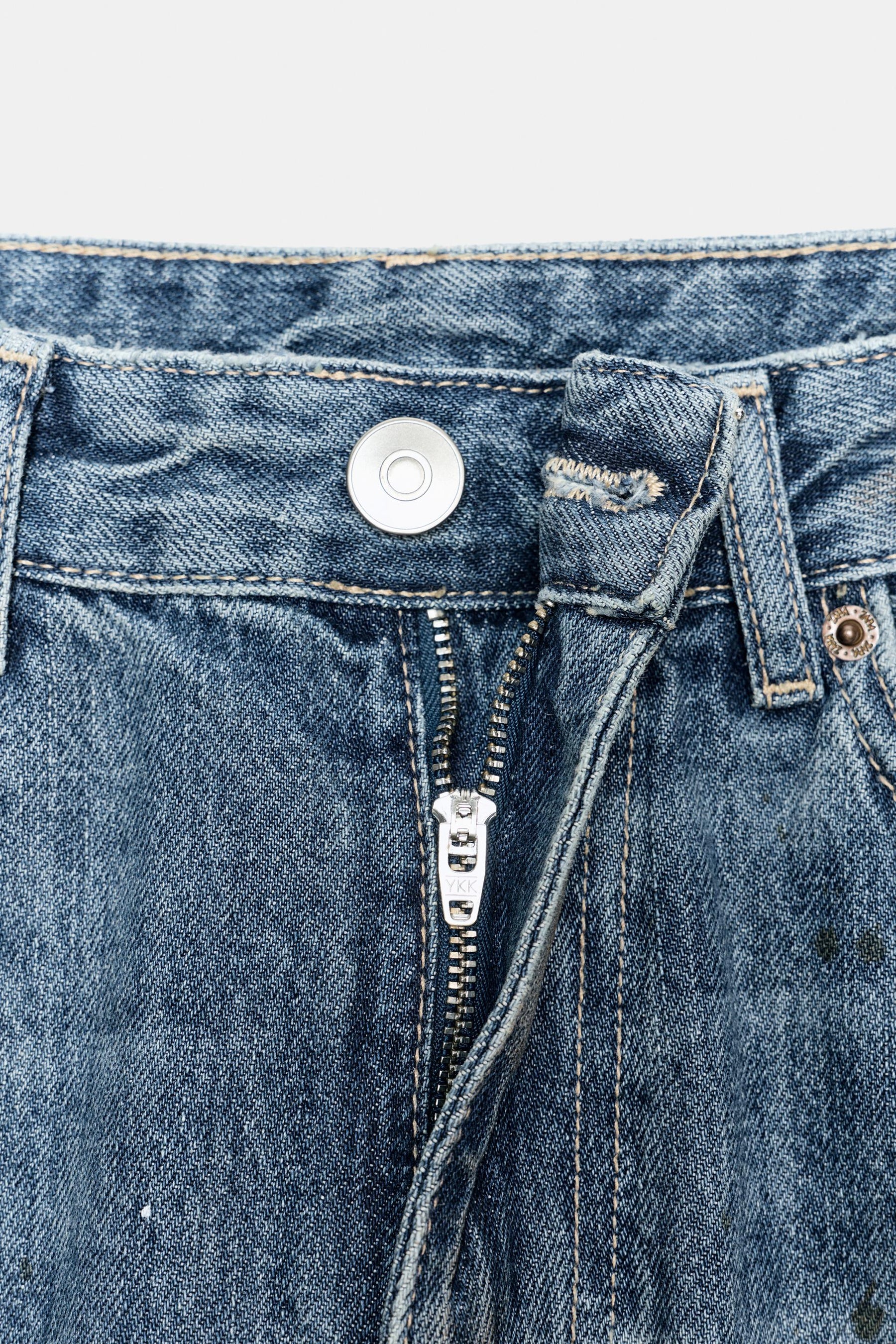 Locker geschnittene, übergroße High-Waist-Jeans