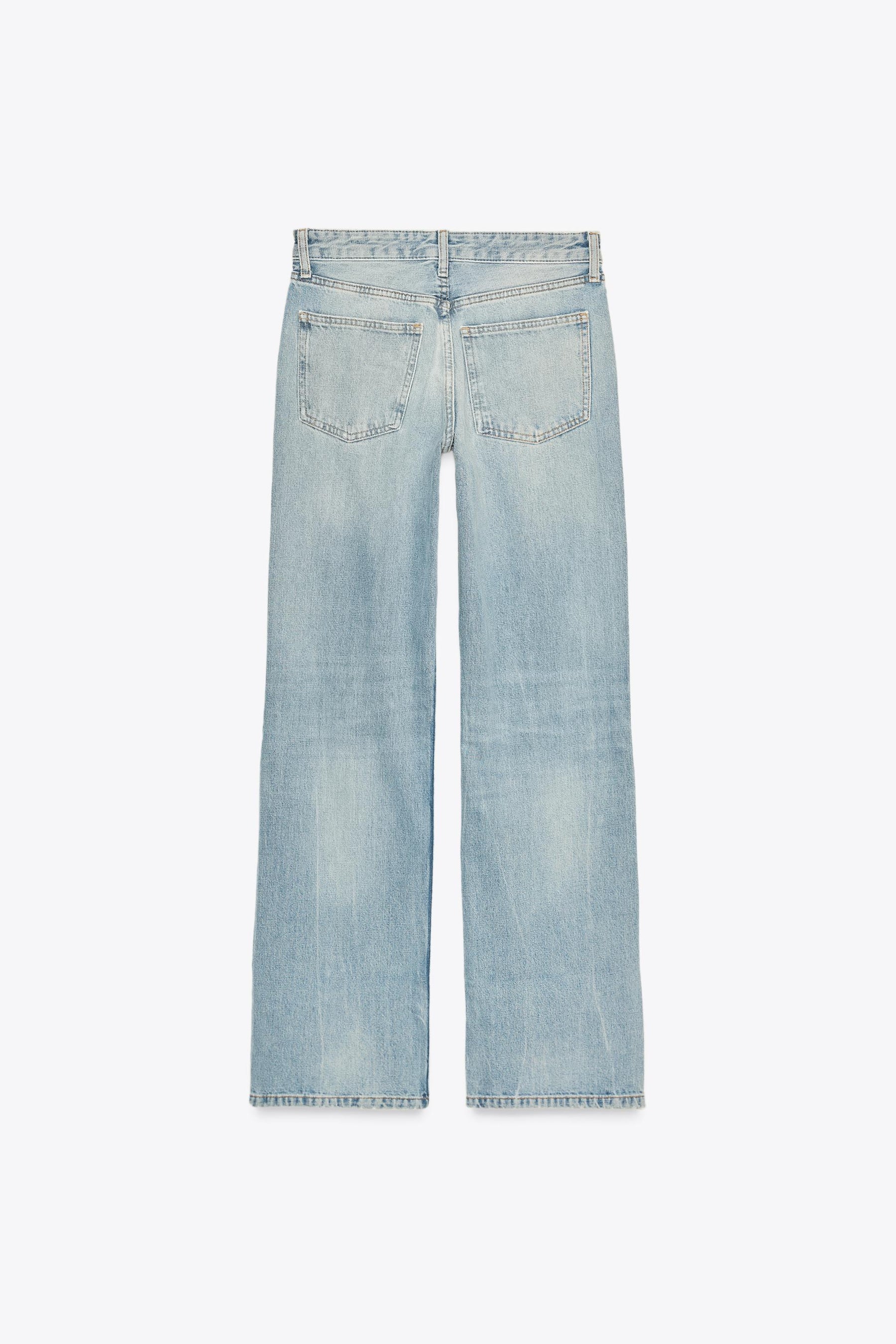 Jeans mit weitem Bein und mittelhohem Bund