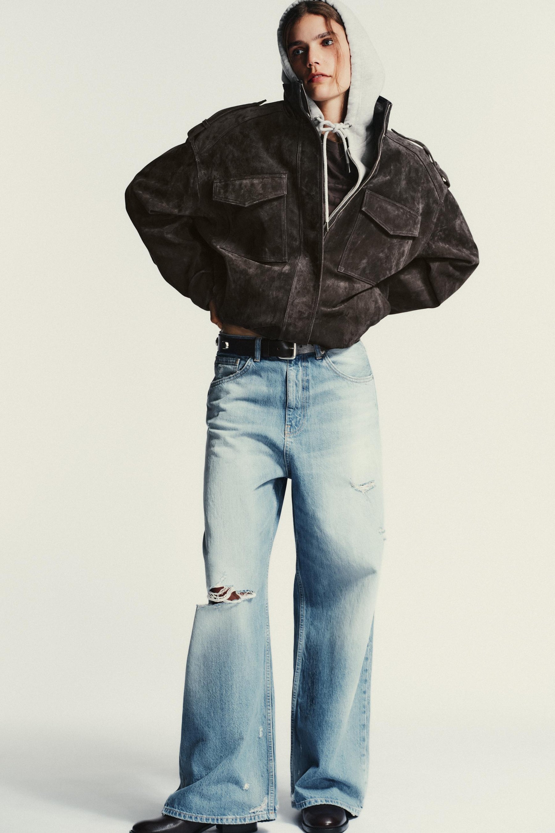 Baggy Jeans mit mittlerer Taille