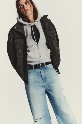 Baggy Jeans mit mittlerer Taille