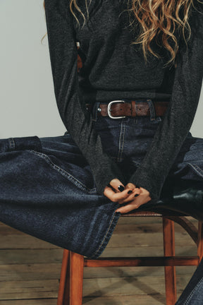 Baggy-Jeans mit mittelhohem Bund