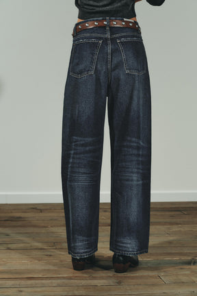 Baggy-Jeans mit mittelhohem Bund