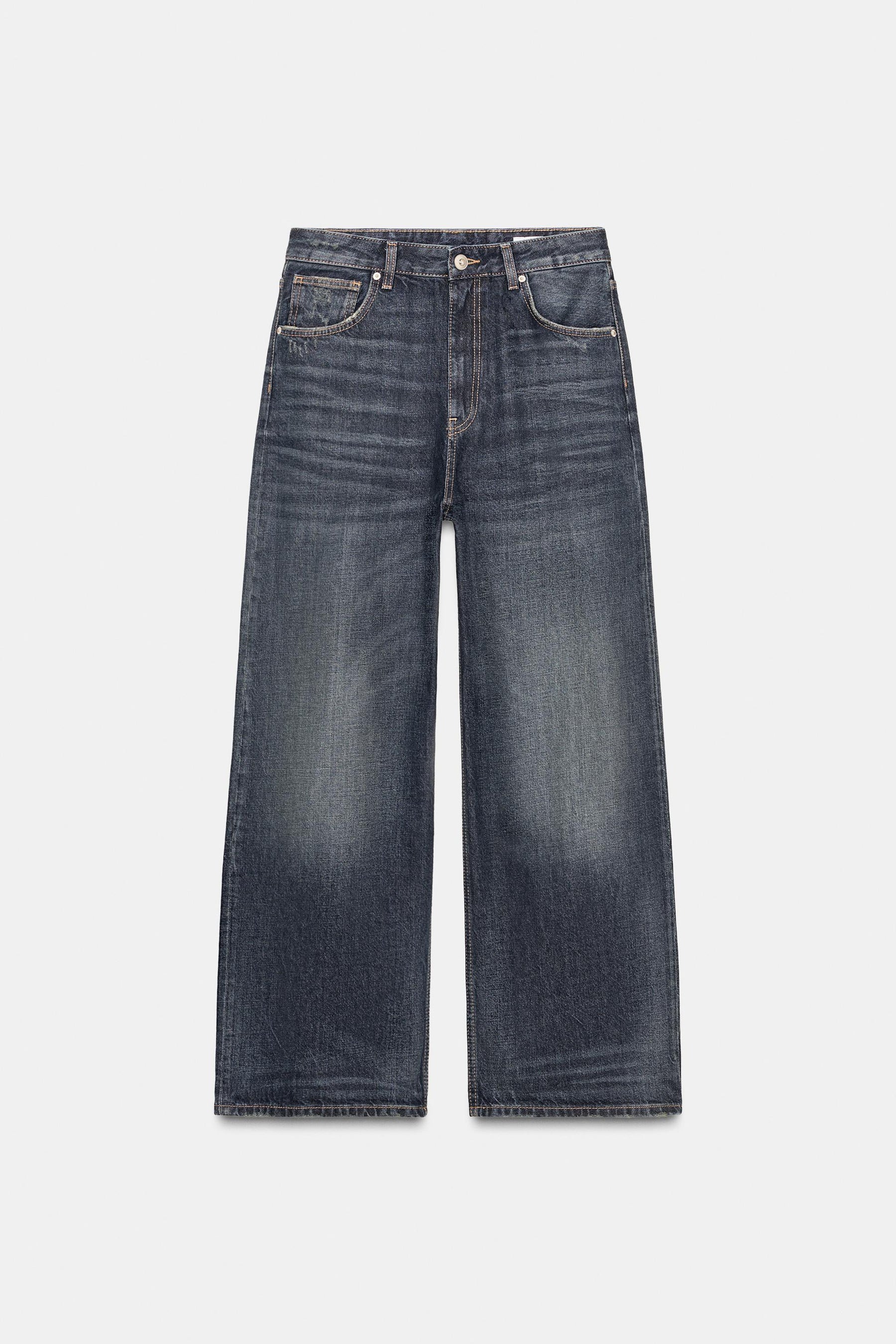 Baggy-Jeans mit mittelhohem Bund