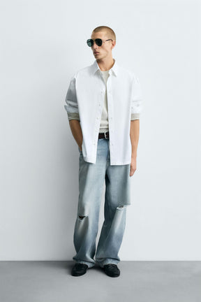 RIPPED BAGGY FIT JEANS - Image 1