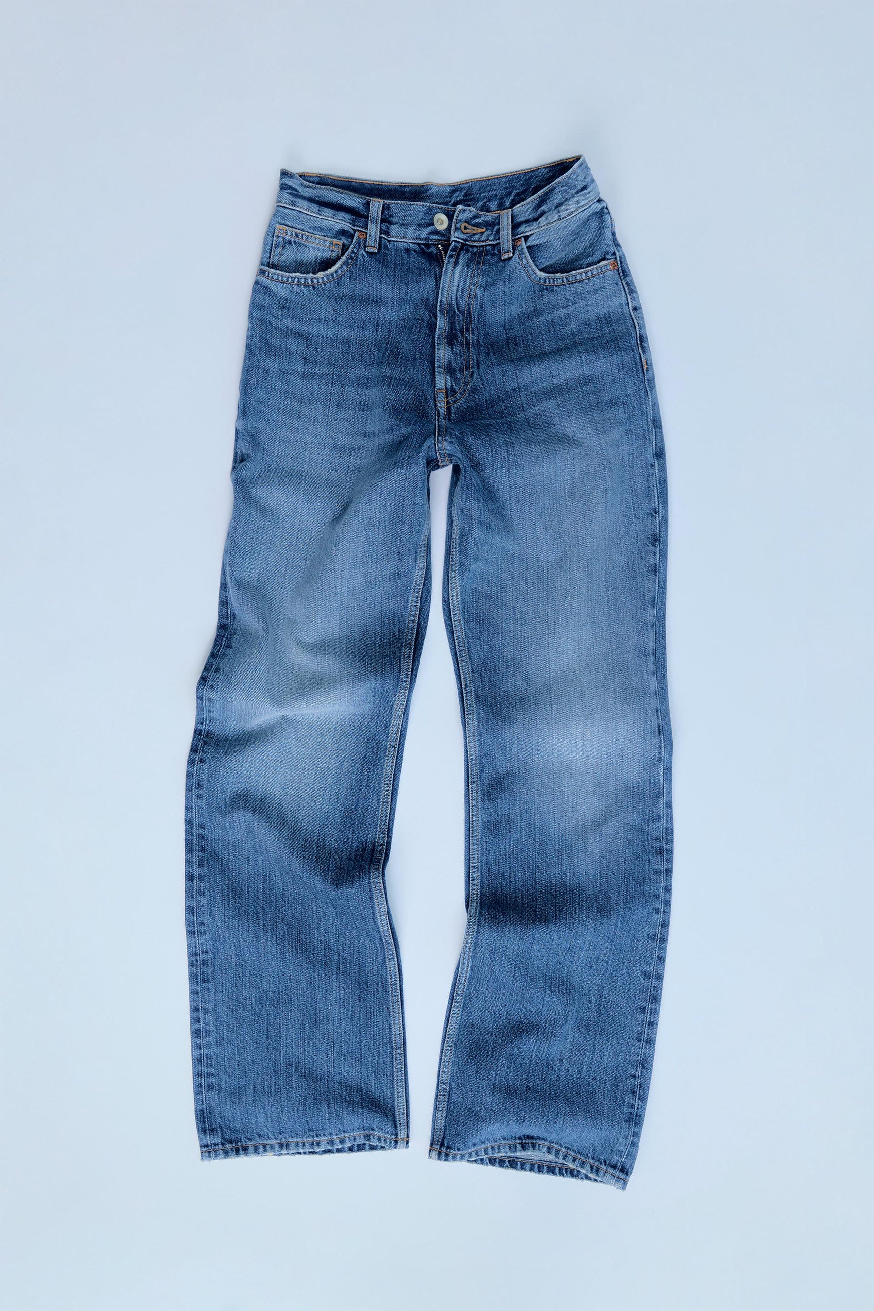 Bootcut-Jeans mit hohem Bund