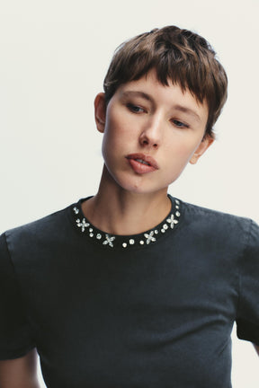 T-Shirt mit Verwaschenem Effekt