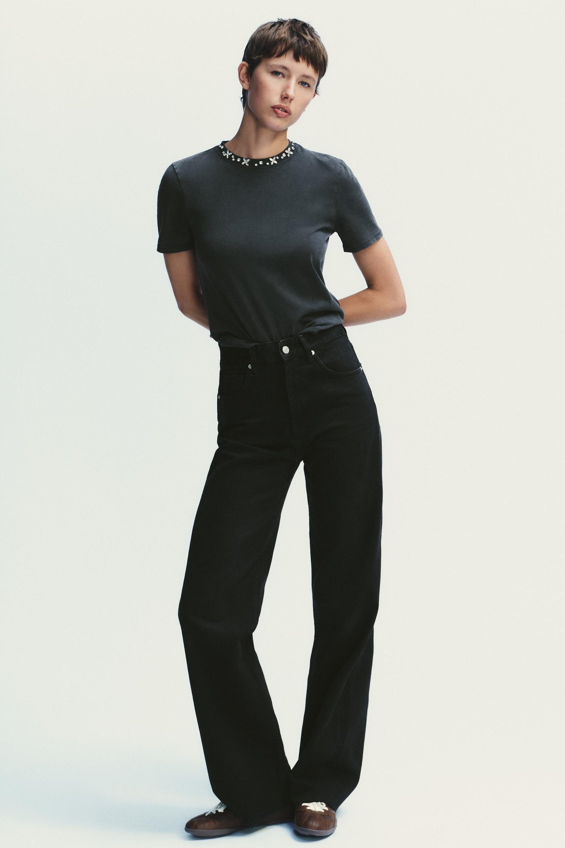 T-Shirt mit Verwaschenem Effekt