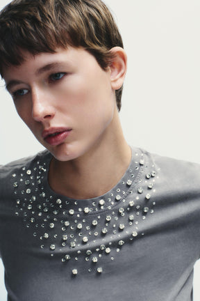 T-Shirt mit Verwaschenem Effekt