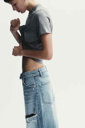 T-Shirt mit Verwaschenem Effekt