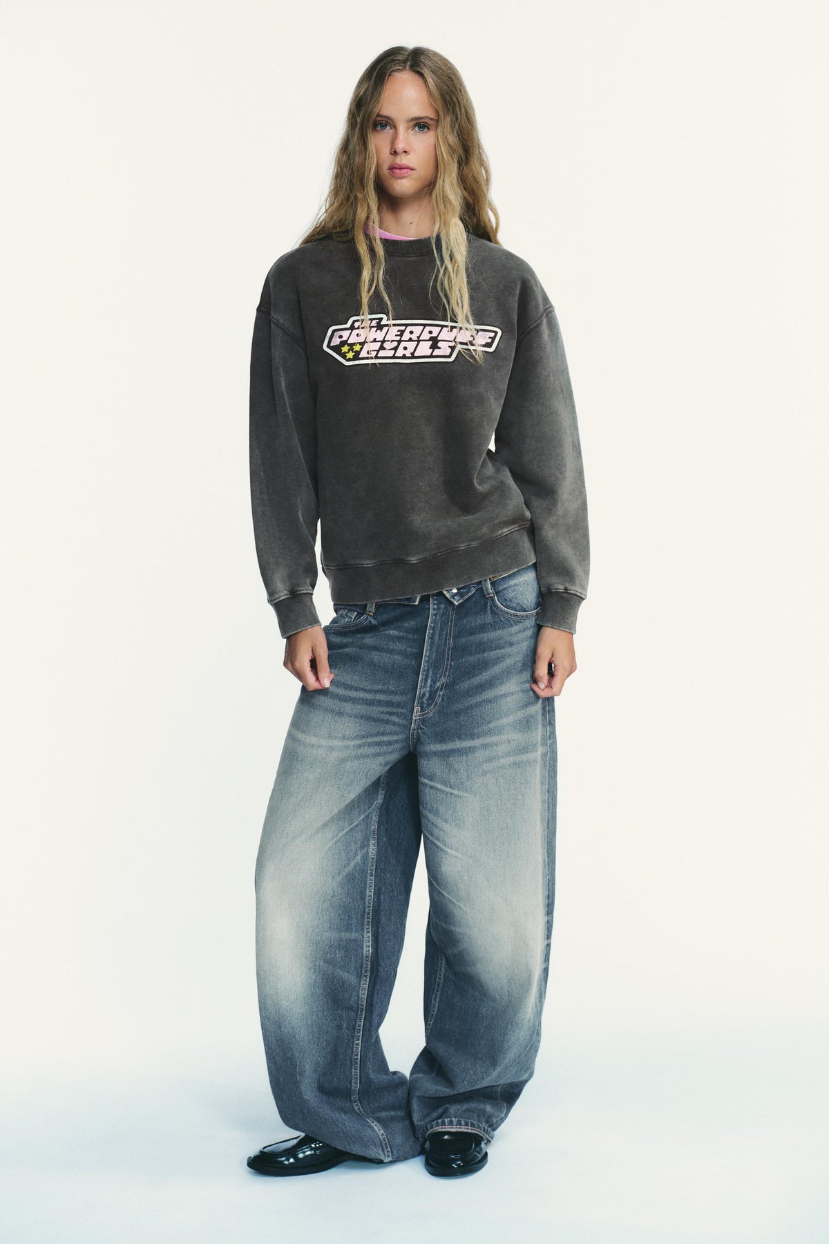 Sweatshirt im Used-Look