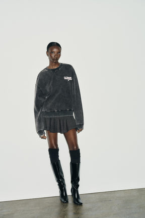 Sweatshirt mit gewaschenem Slogan