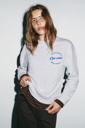 Sweatshirt mit Slogan-Print