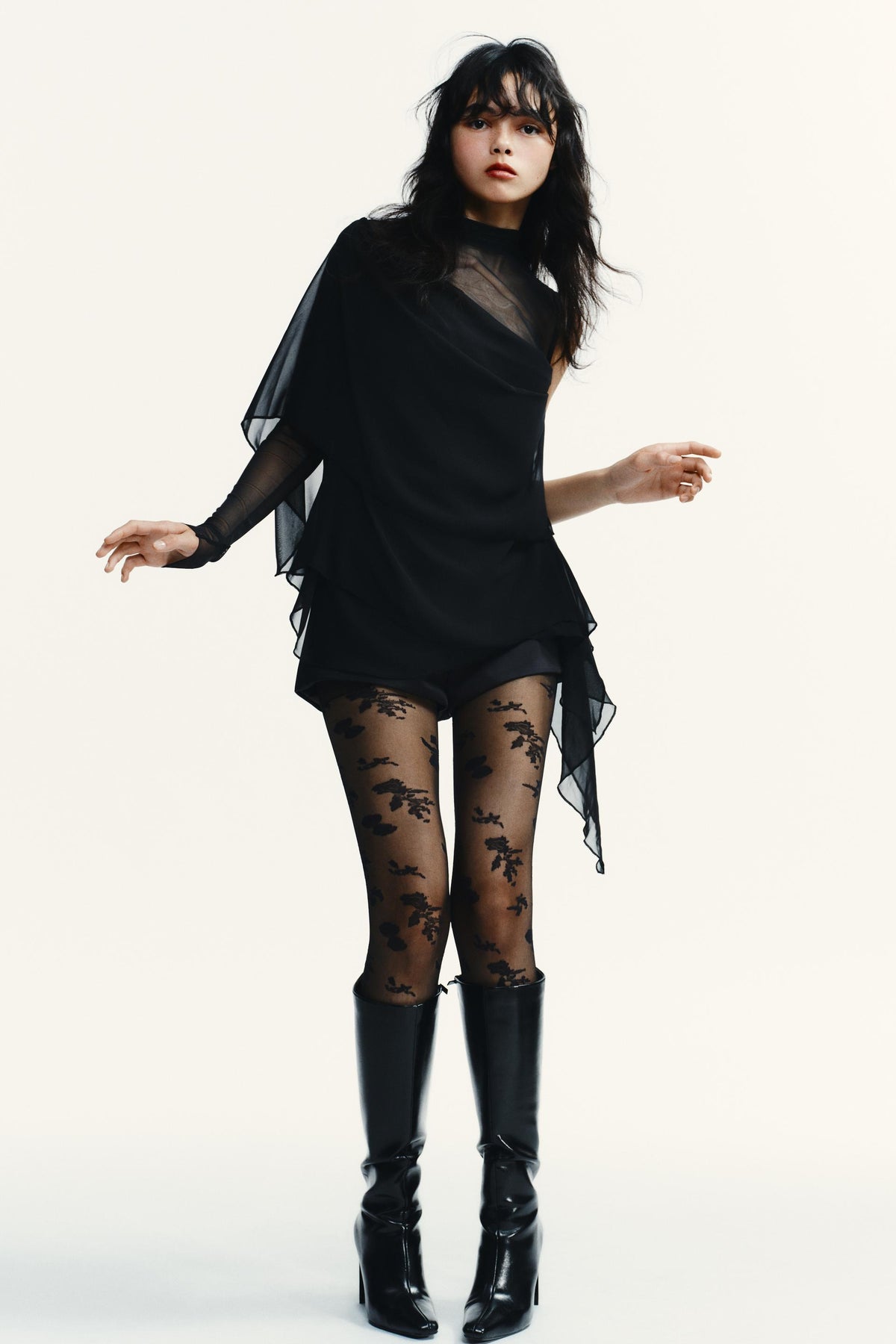 Lagenbluse aus Tüll