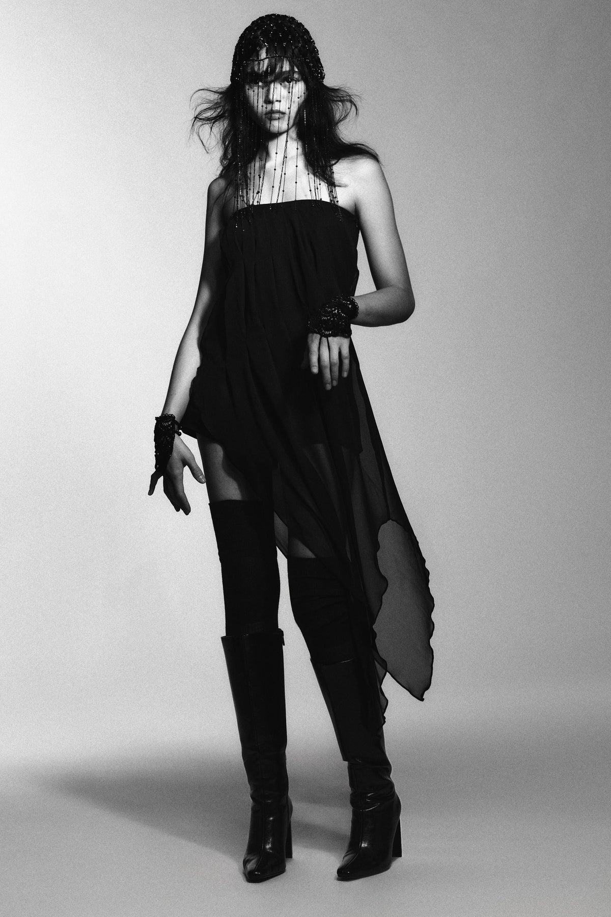 Kontrastfarbenes Bandeau-Top