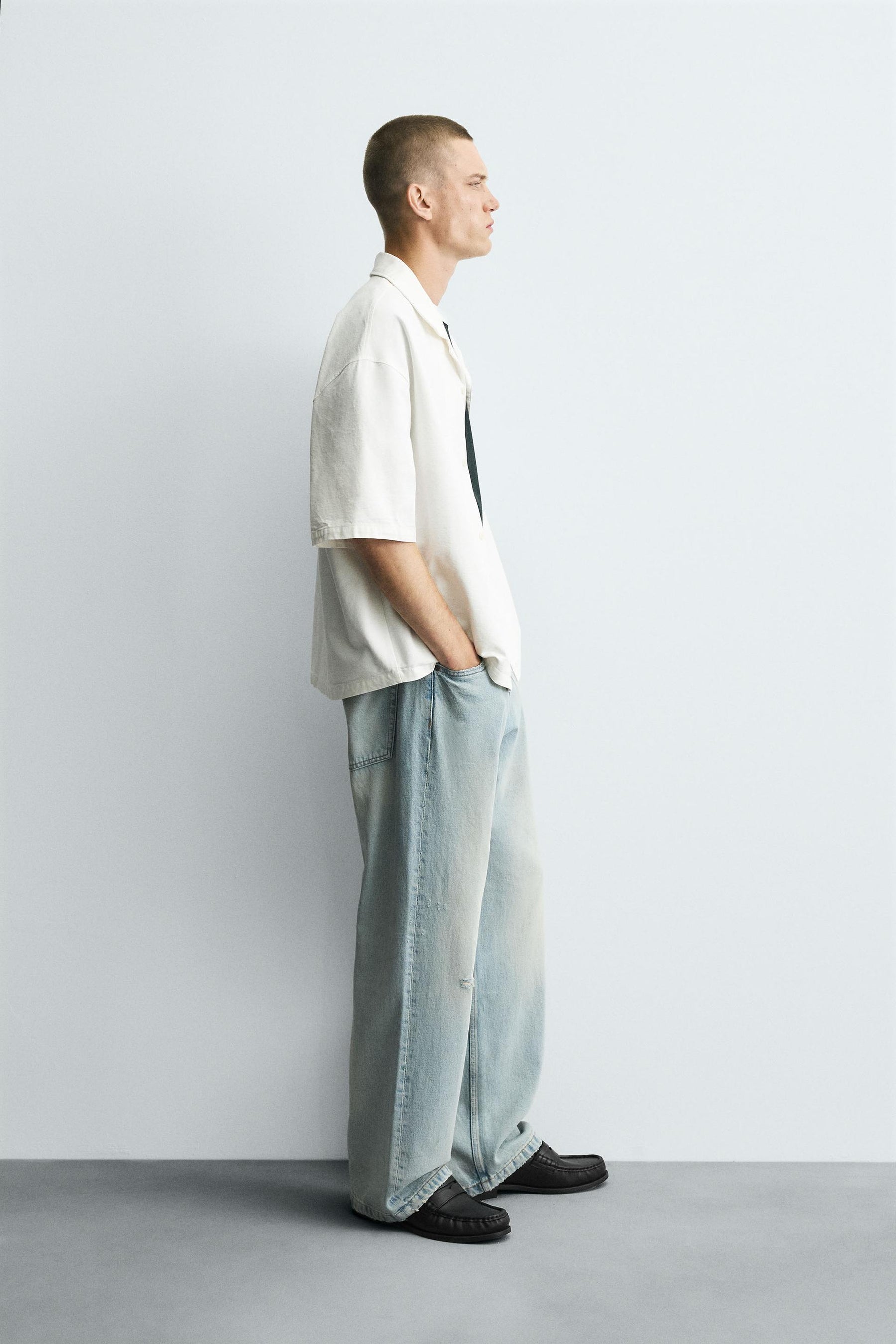 TEXTURED PRINT SHIRT - Image 4