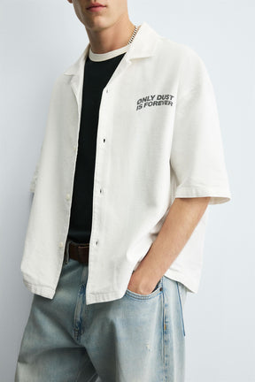 TEXTURED PRINT SHIRT - Image 5