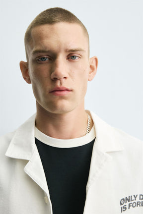 TEXTURED PRINT SHIRT - Image 6