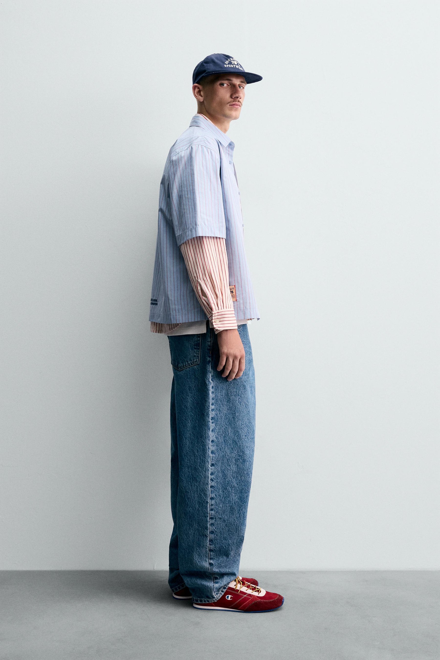 STRIPED SHIRT WITH PATCHES CHAMPION ® X - Image 4