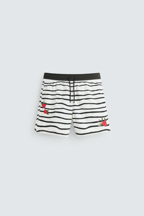 Printed Mid-Length Swimming Trunks - Image 6