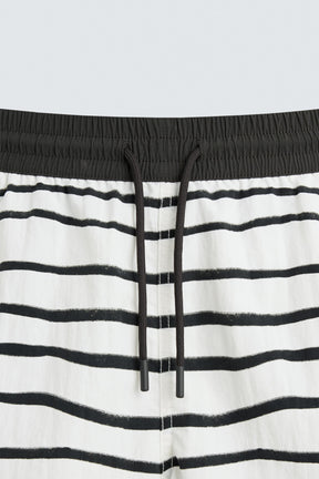 Printed Mid-Length Swimming Trunks - Image 8