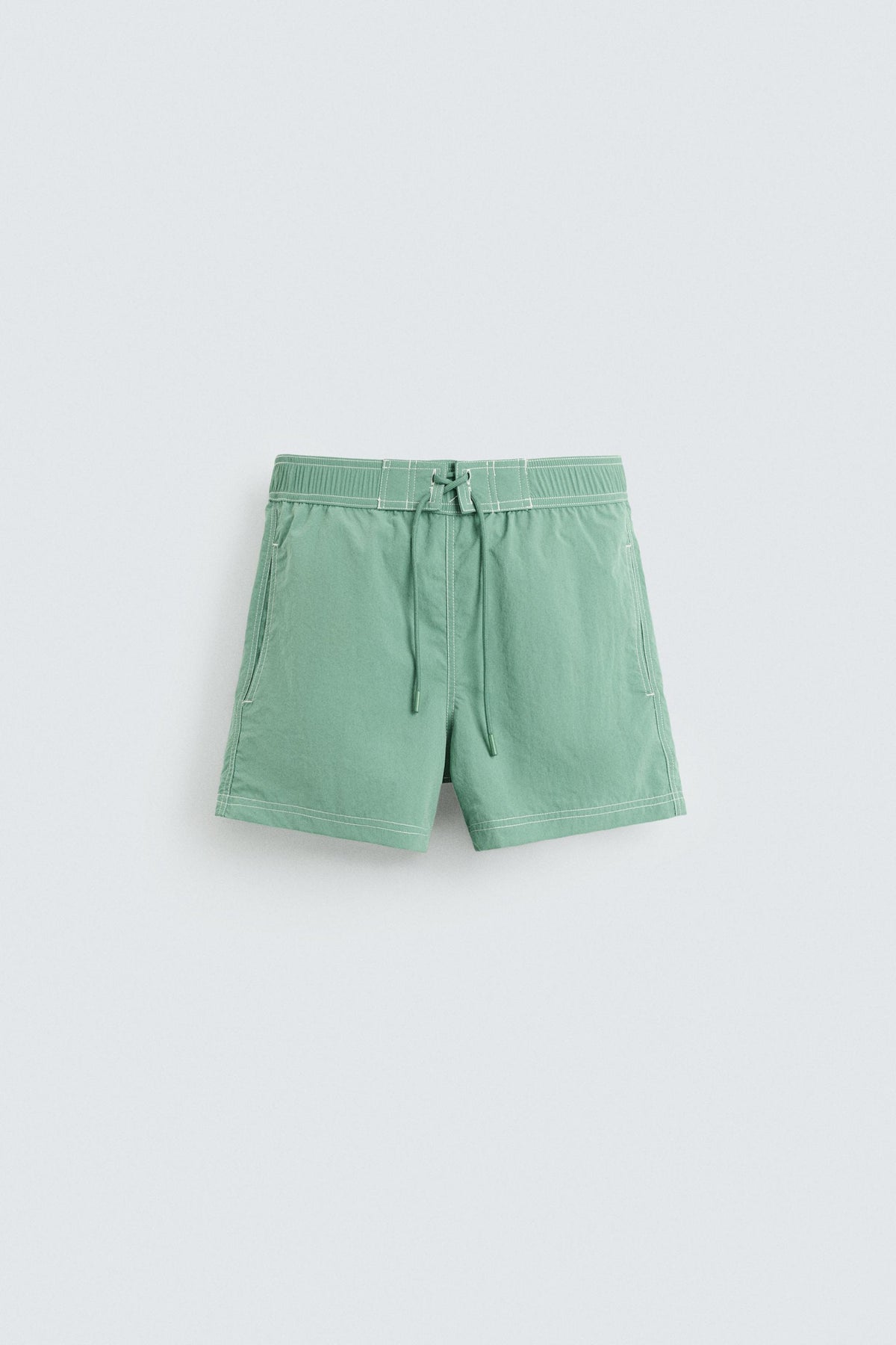 CONTRAST WASH MEDIUM SWIMMING TRUNKS - Image 1