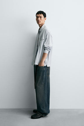 TEXTURED CHECK SHIRT - Image 4