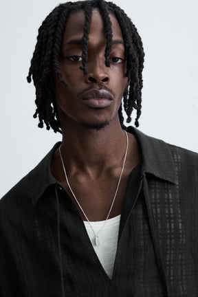 TEXTURED SEMI-SHEER POLO SHIRT - Image 5