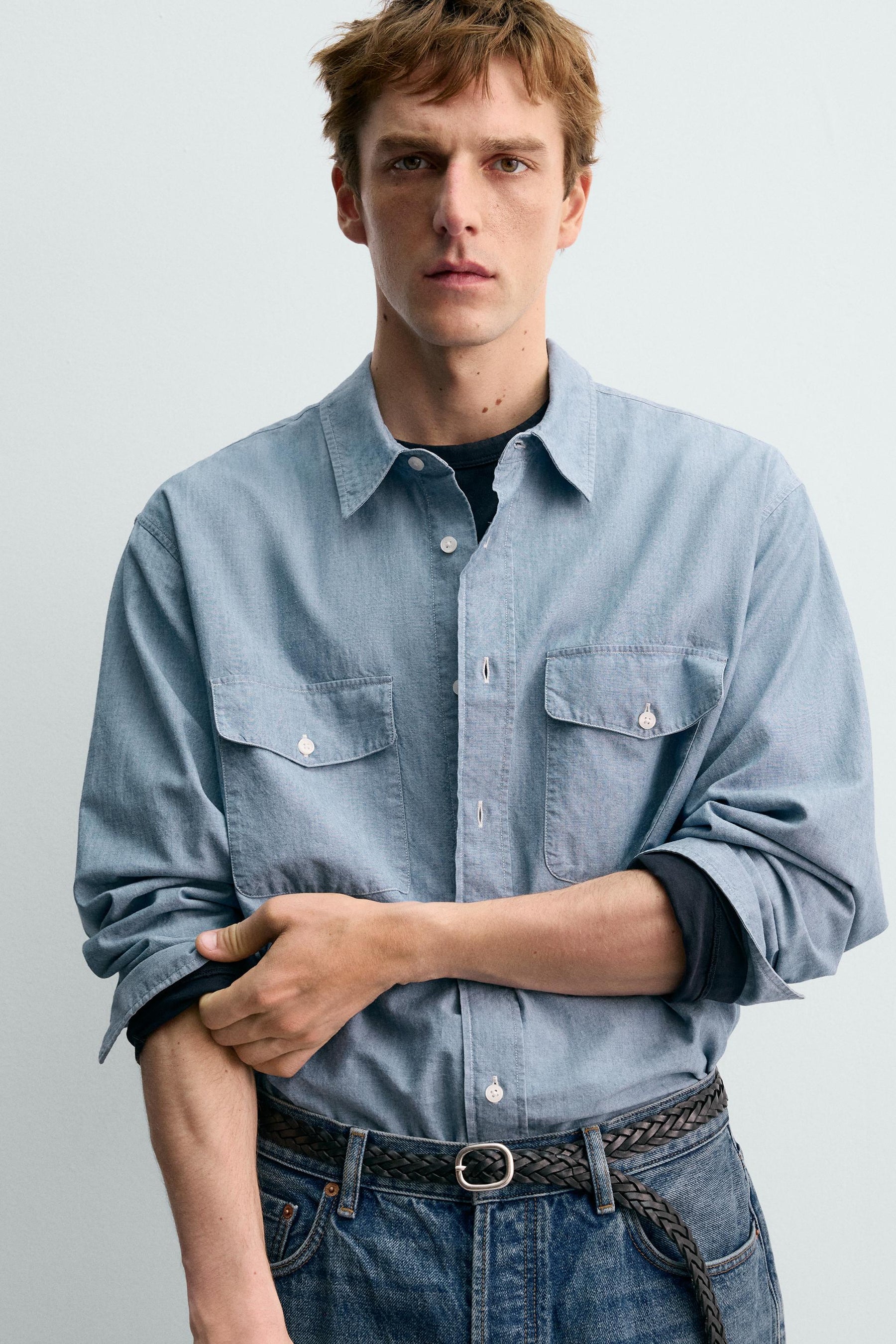 CHAMBRAY DENIM SHIRT AARON LEVINE X - Image 5