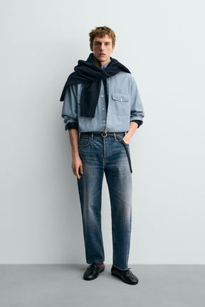 CHAMBRAY DENIM SHIRT AARON LEVINE X - Image 1