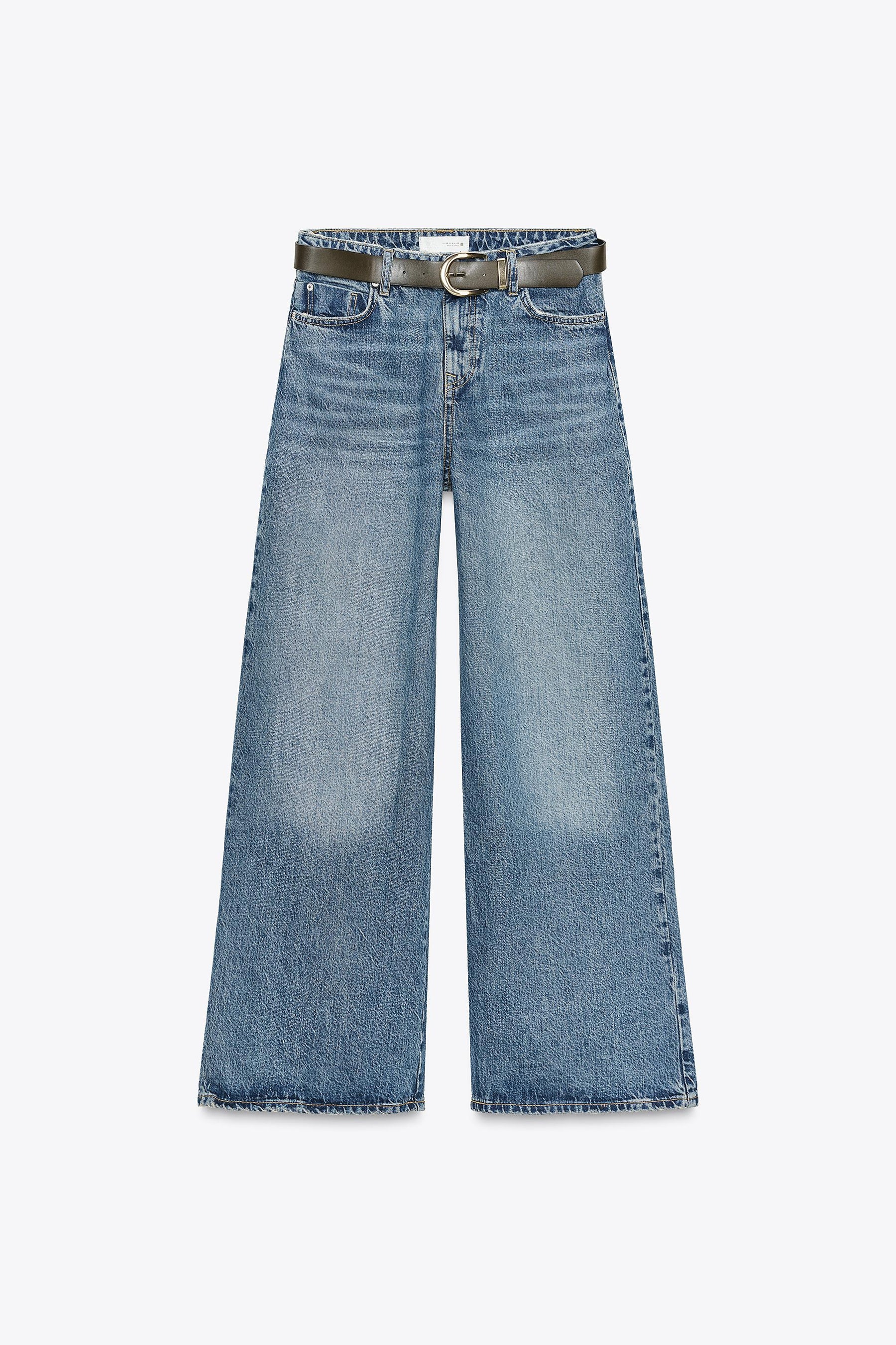 Weit geschnittene High-Waist-Jeans