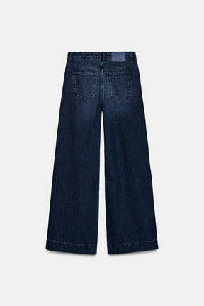 Weit geschnittene High-Waist-Jeans