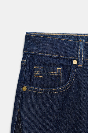 Weit geschnittene High-Waist-Jeans
