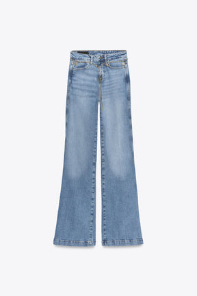 Bootcut-Jeans mit hohem Bund