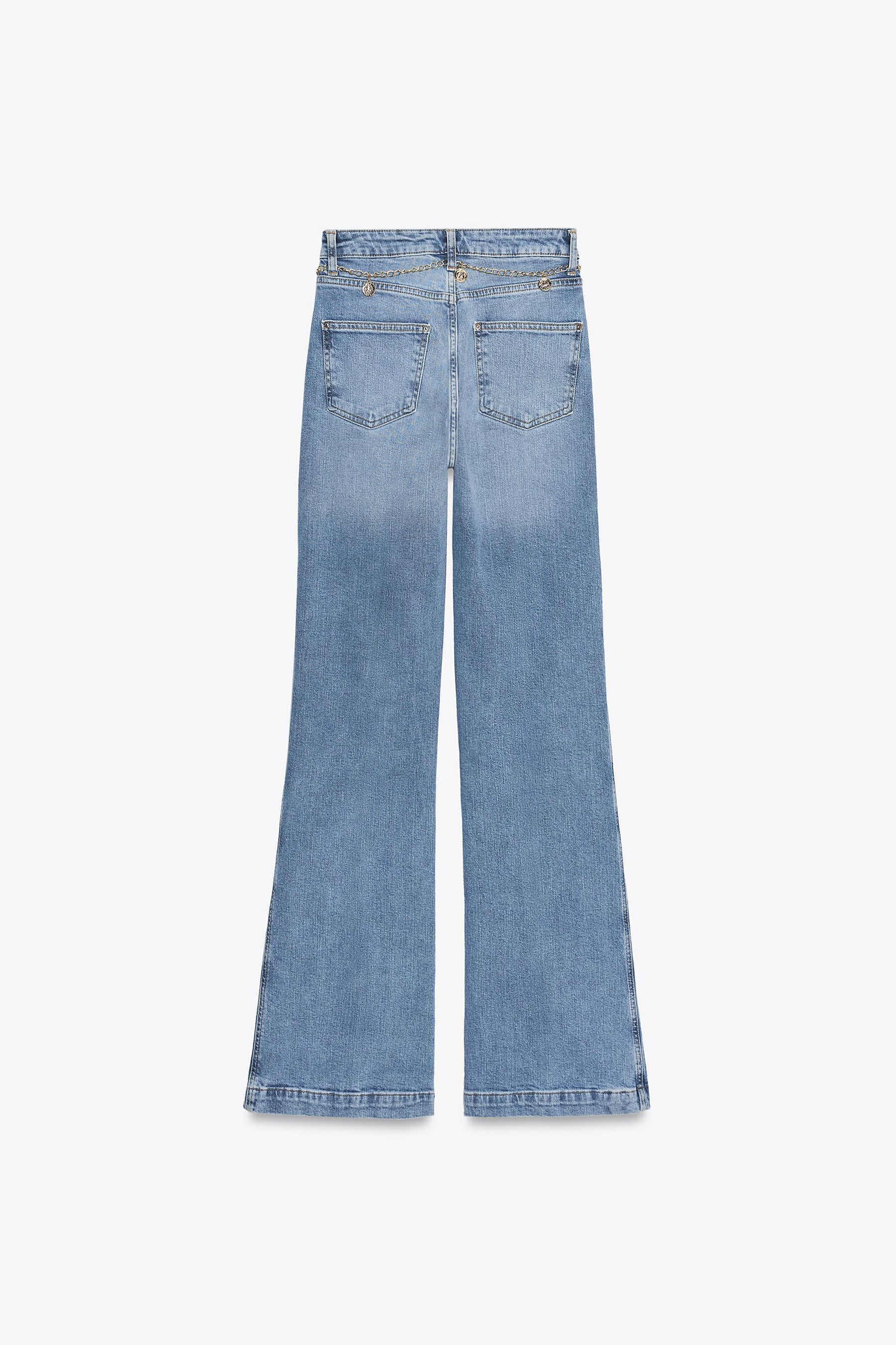 Bootcut-Jeans mit hohem Bund
