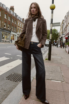 Jacquard-Jeans mit mittelhohem Bund