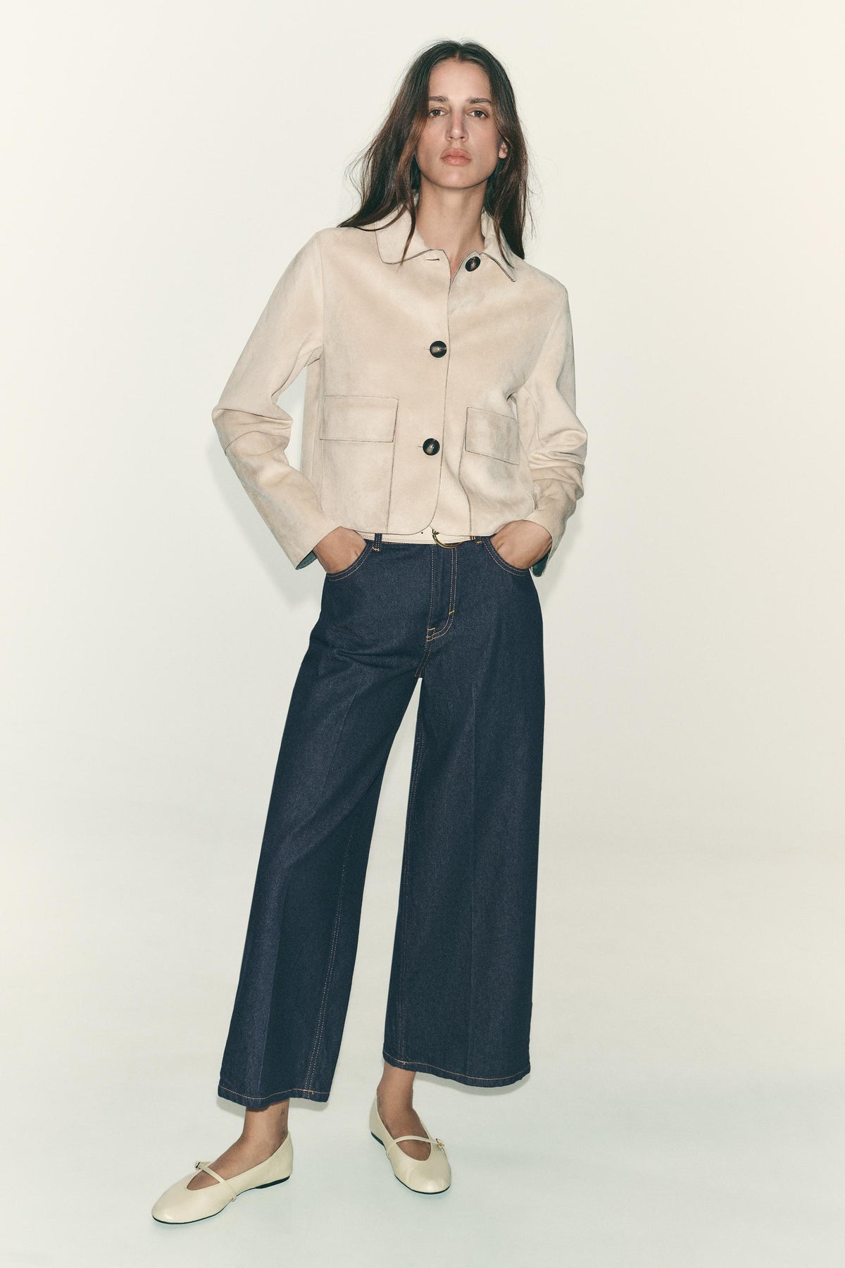 Jeans mit Bügelfalte