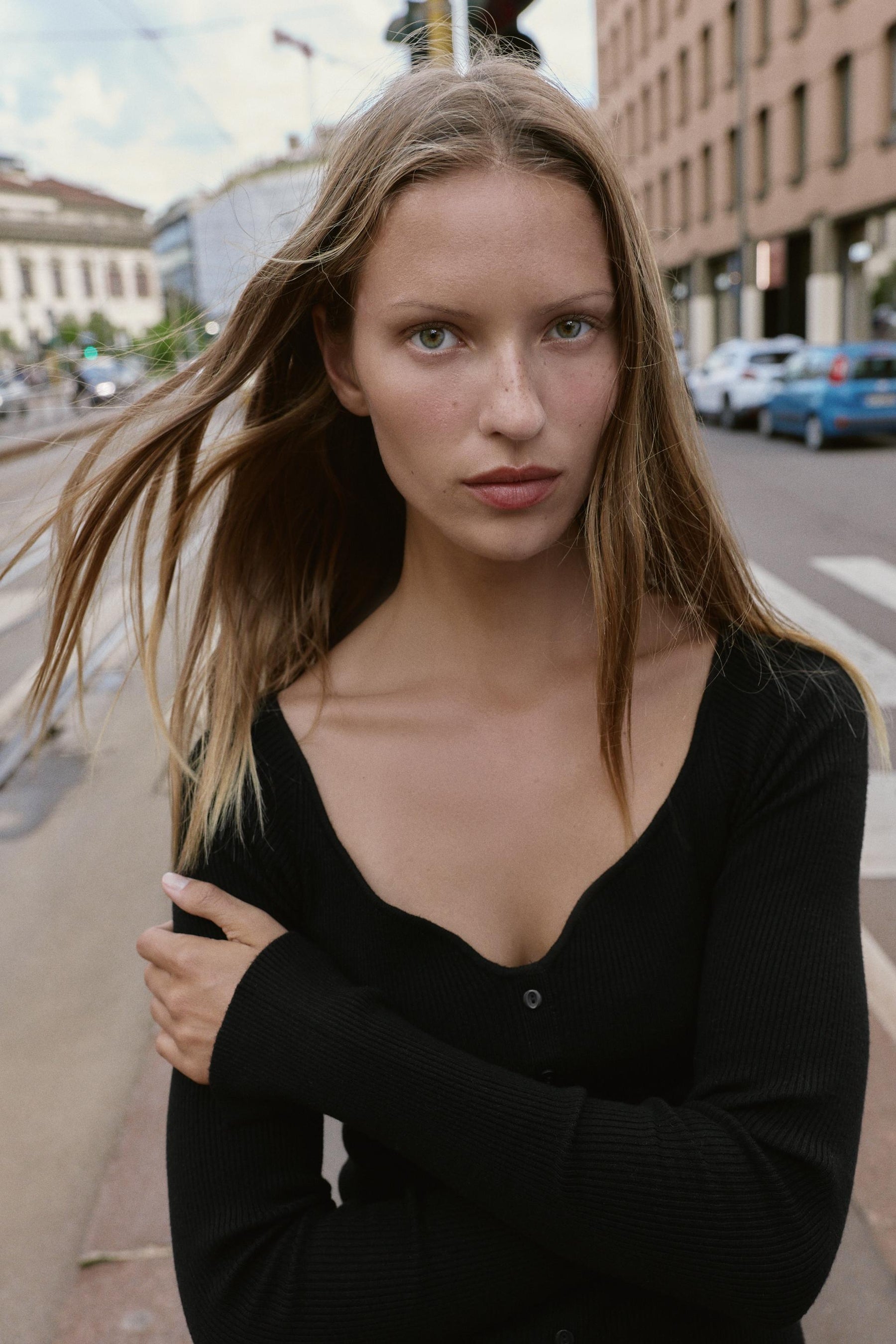 RIB KNIT MIDI DRESS - Image 5