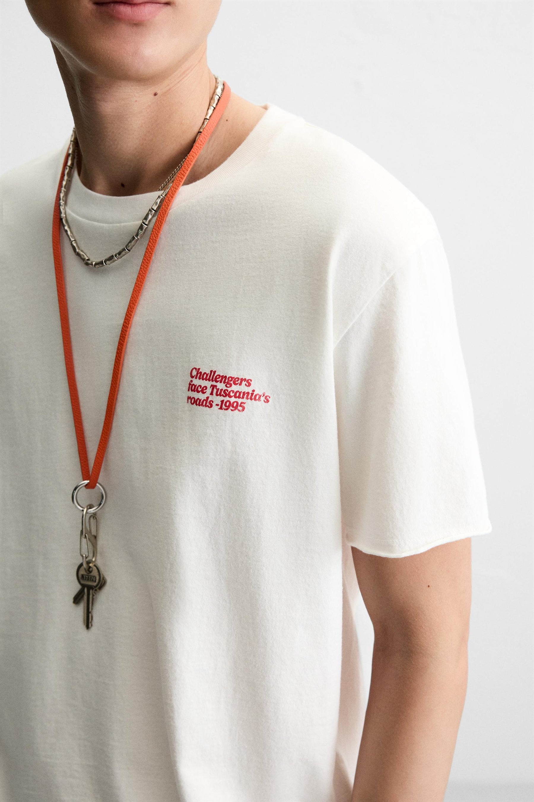 WASHED SLOGAN PRINT T-SHIRT - Image 5