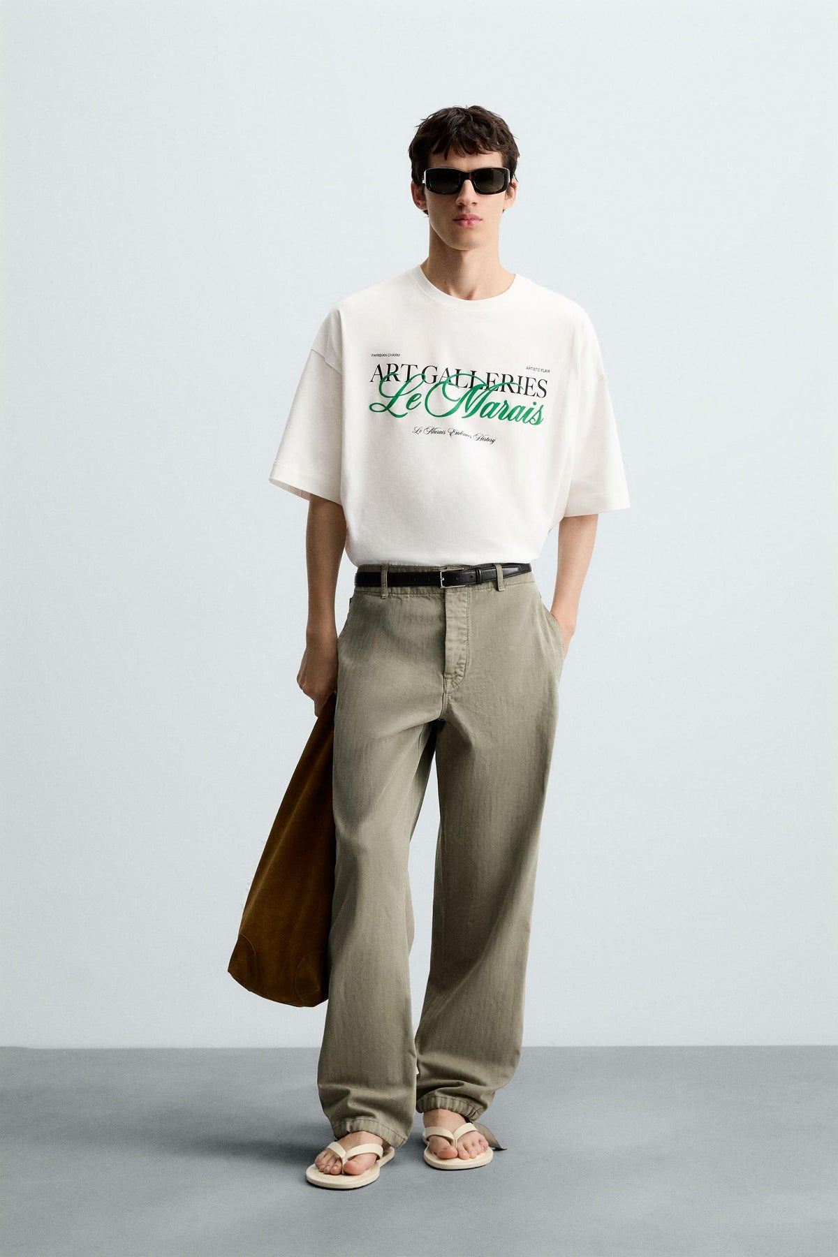 OVERSIZED SLOGAN T-SHIRT - Image 1