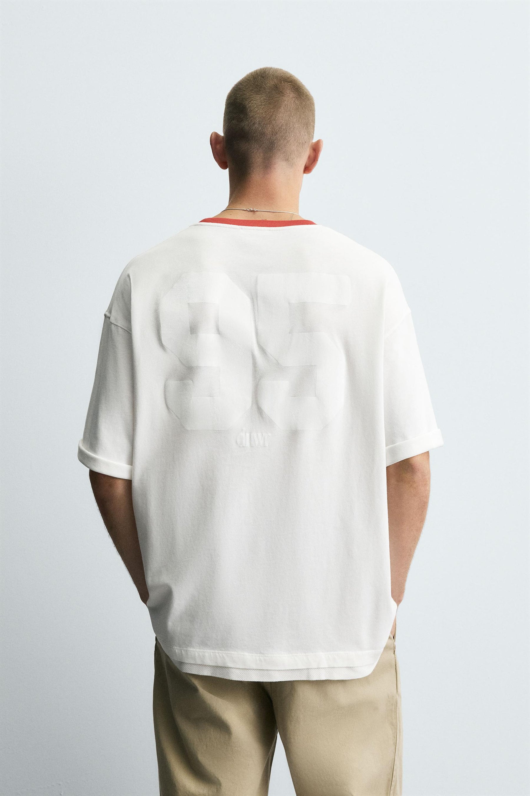 CONTRAST COLLAR T-SHIRT - Image 3