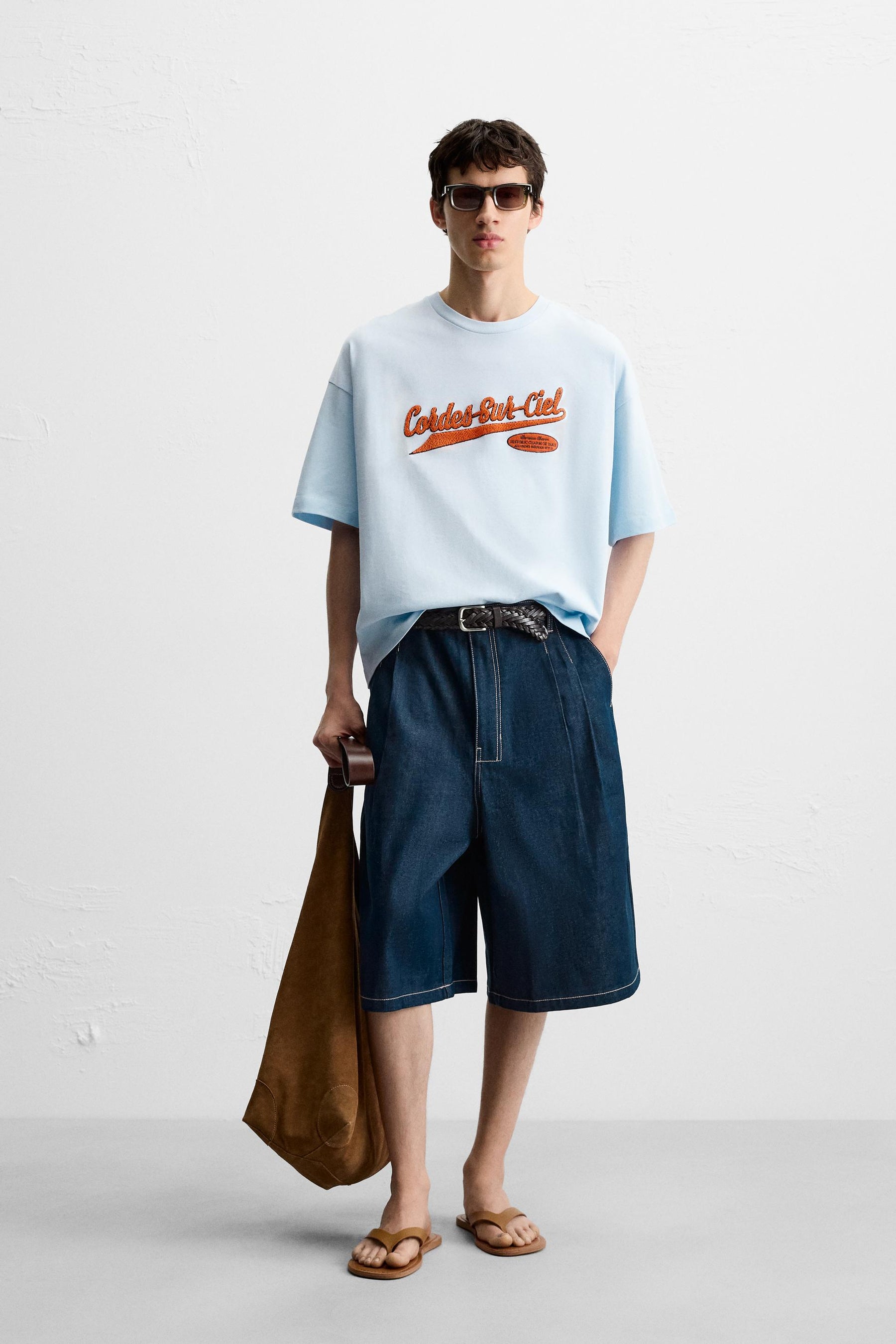 T-SHIRT WITH TERRYCLOTH PATCH - Image 1