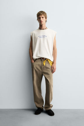 WASHED PRINT TANK TOP - Image 1