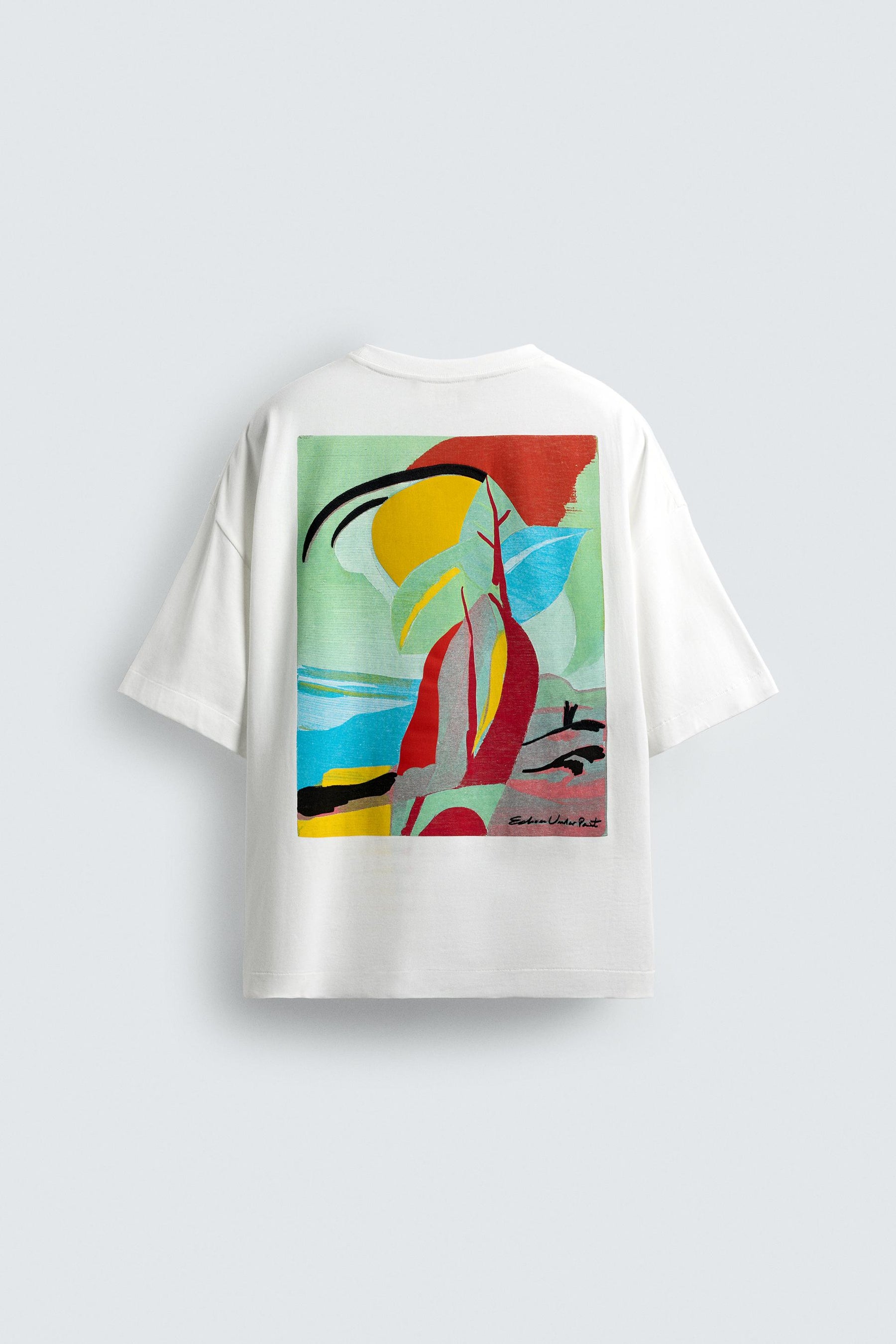 ABSTRACT PRINT T-SHIRT - Image 8