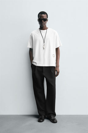 CONTRAST PATCH T-SHIRT - Image 1