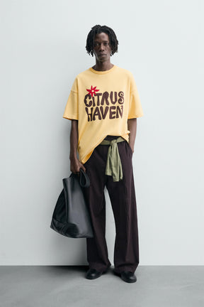 PRINTED SLOGAN SWEATSHIRT - Image 1