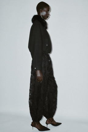 BOMBER JACKET WITH FAUX FUR COLLAR - Image 4