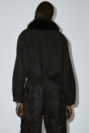 BOMBER JACKET WITH FAUX FUR COLLAR - Image 5