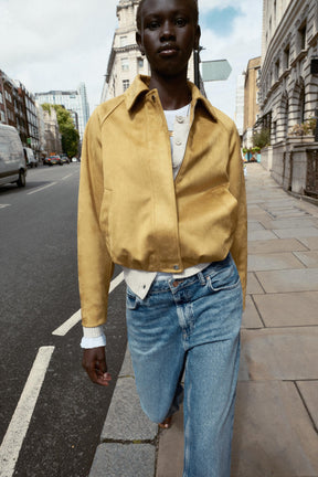 FAUX SUEDE BOMBER JACKET - Image 2