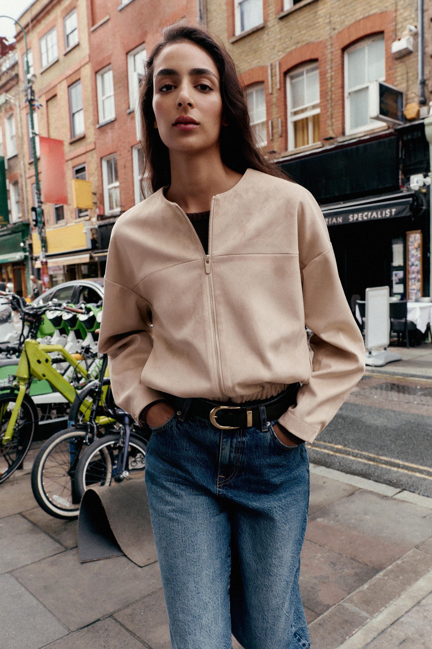 Bomber aus Kunstwildleder